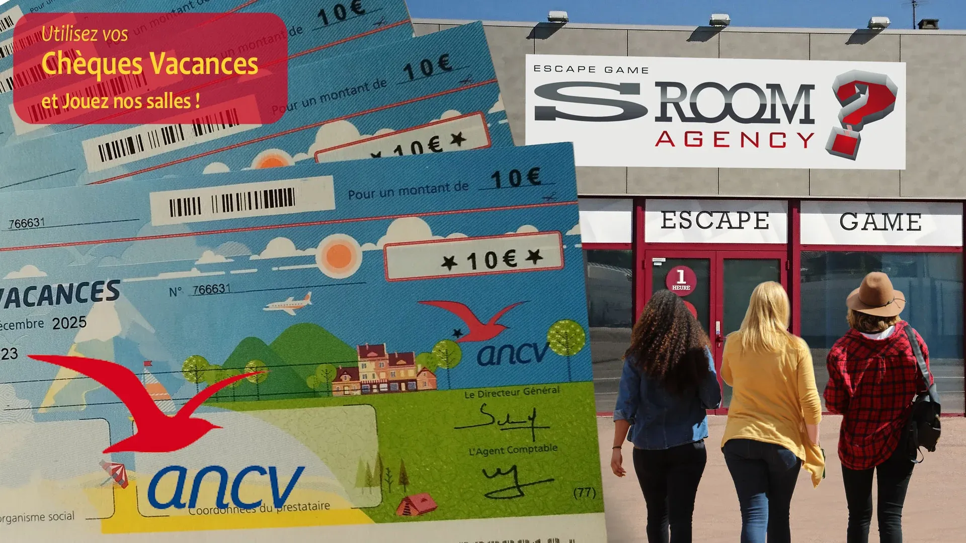 Utilisation chèques vacances ANCV en Escape Game Montauban S Room Agency