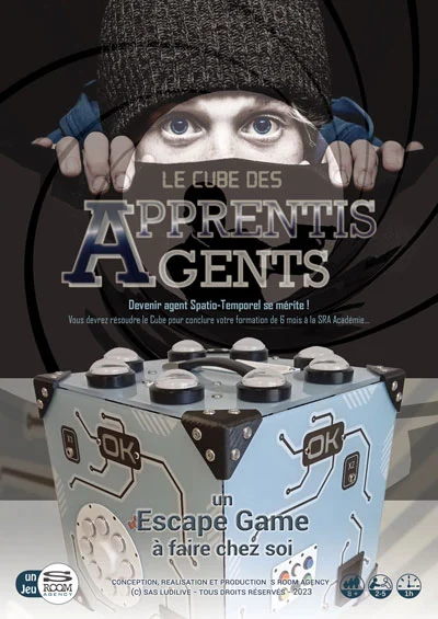 Affiche Le cube des Apprentis Agents - Escape Game S Room Agency