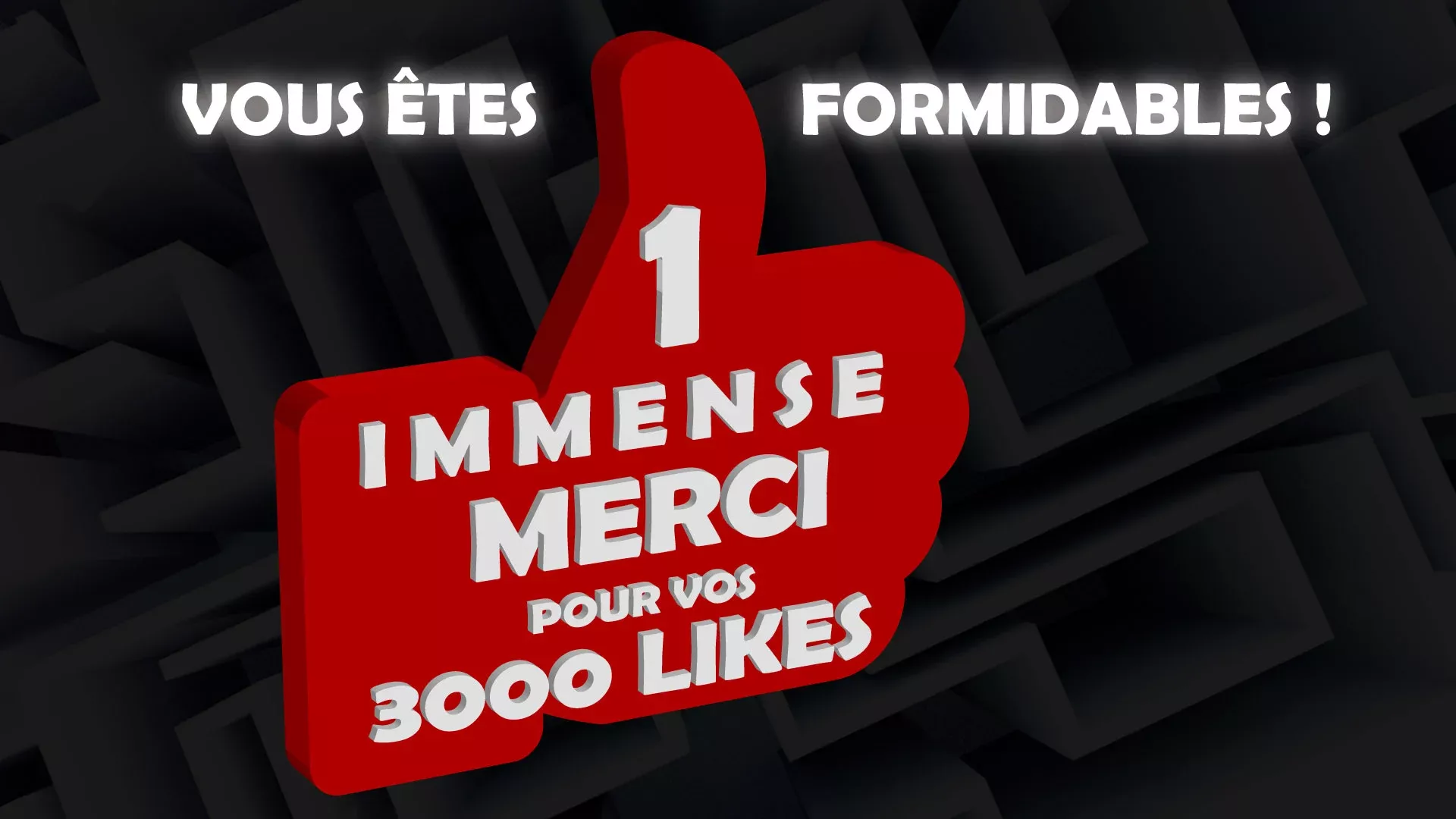Bannière Visuel FaceBook 3000 likes 2019 - Escape Game Montauban S Room Agency