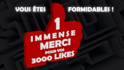 Vignette Visuel FaceBook 3000 likes 2019 - Escape Game Montauban S Room Agency